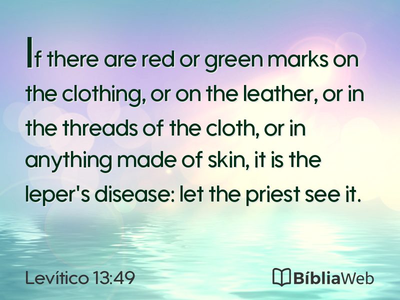 Levítico 13:49 em imagem para compartilhar