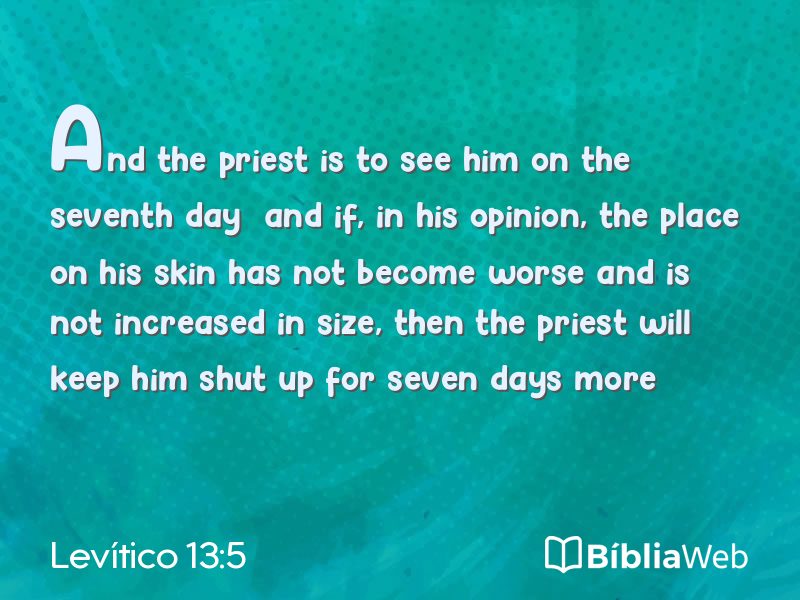 Levítico 13:5 em imagem para compartilhar