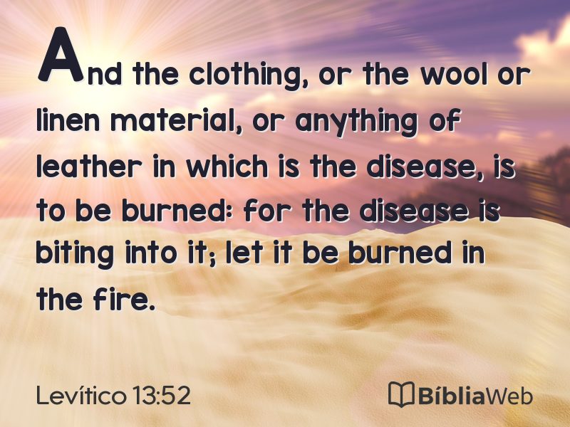 Levítico 13:52 em imagem para compartilhar