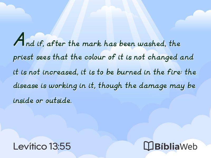Levítico 13:55 em imagem para compartilhar