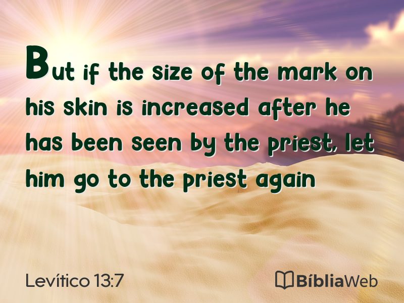 Levítico 13:7 em imagem para compartilhar