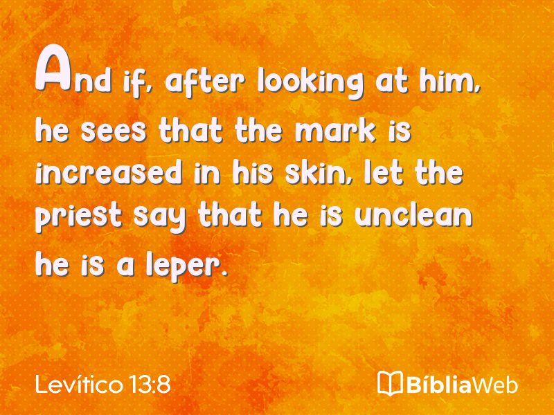 Levítico 13:8 em imagem para compartilhar