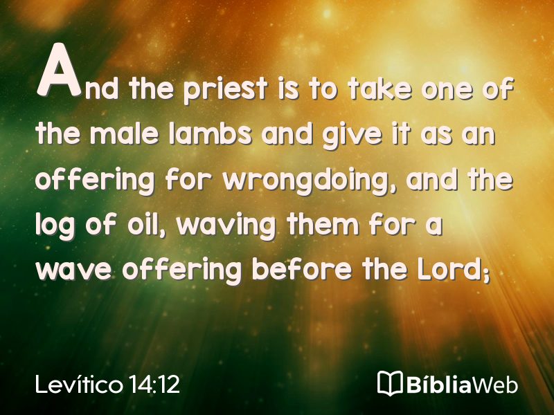 Levítico 14:12 em imagem para compartilhar