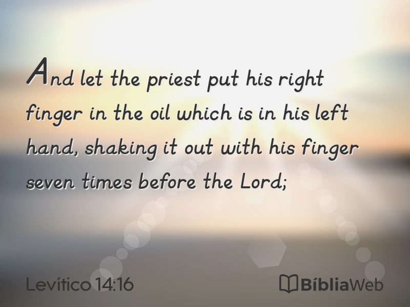 Levítico 14:16 em imagem para compartilhar
