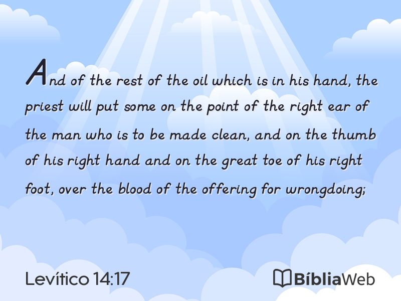 Levítico 14:17 em imagem para compartilhar
