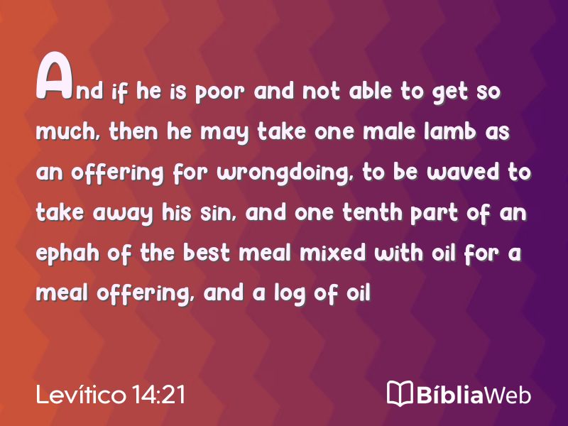 Levítico 14:21 em imagem para compartilhar