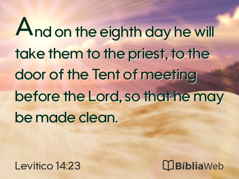 Levítico 14:23 em imagem para compartilhar