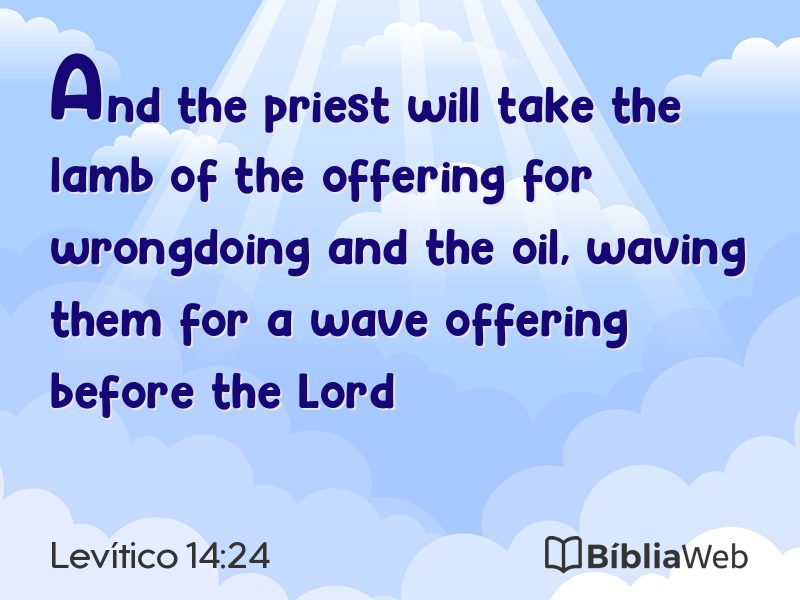 Levítico 14:24 em imagem para compartilhar