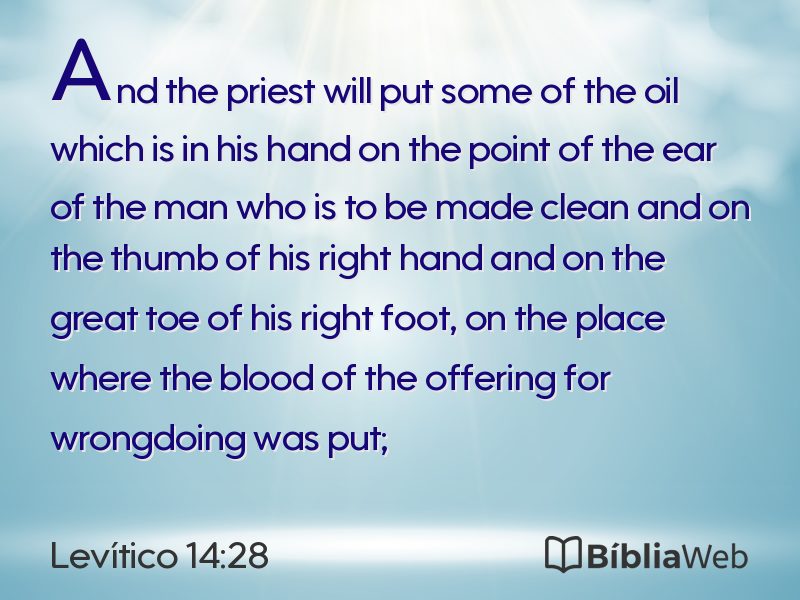Levítico 14:28 em imagem para compartilhar