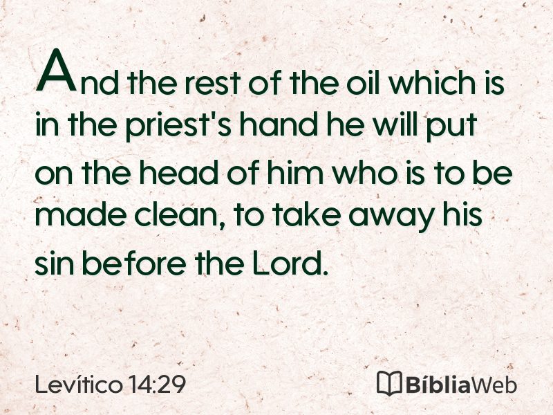 Levítico 14:29 em imagem para compartilhar
