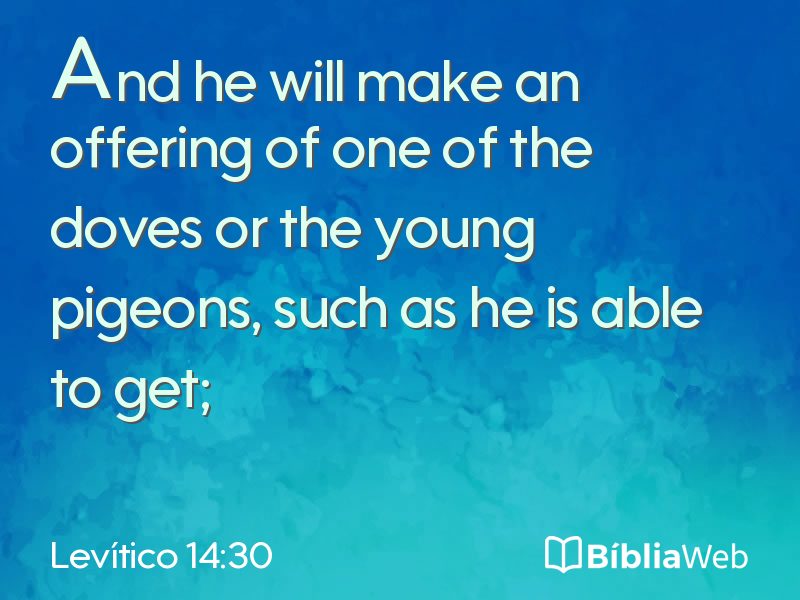Levítico 14:30 em imagem para compartilhar