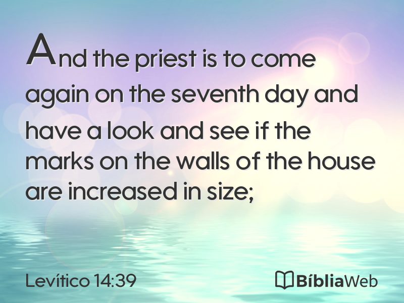 Levítico 14:39 em imagem para compartilhar