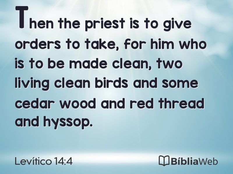 Levítico 14:4 em imagem para compartilhar