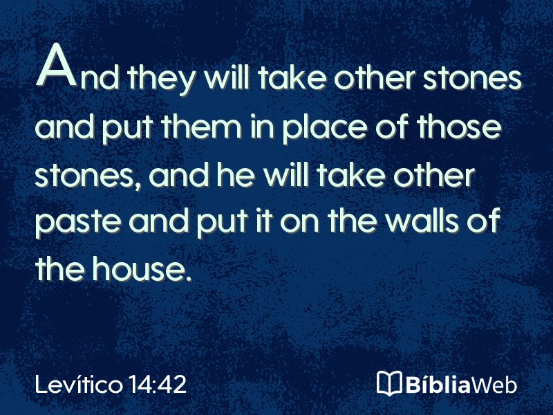 Levítico 14:42 em imagem para compartilhar