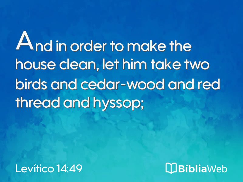 Levítico 14:49 em imagem para compartilhar