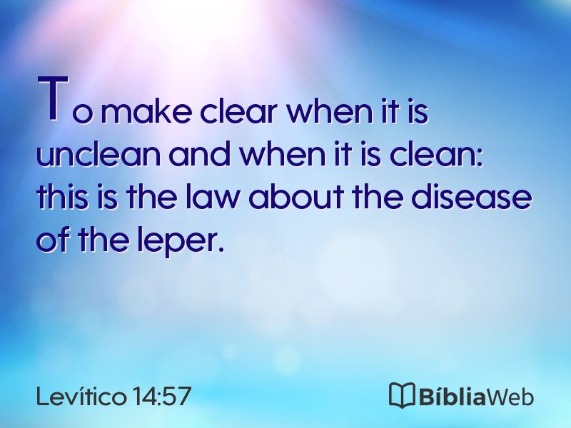 Levítico 14:57 em imagem para compartilhar