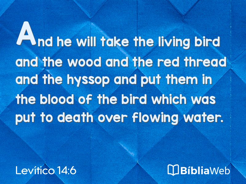 Levítico 14:6 em imagem para compartilhar