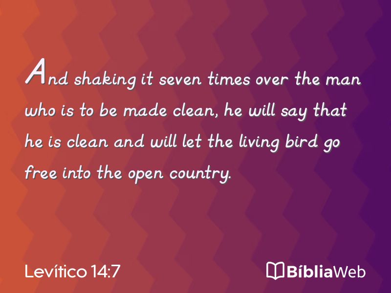Levítico 14:7 em imagem para compartilhar