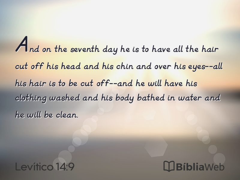 Levítico 14:9 em imagem para compartilhar