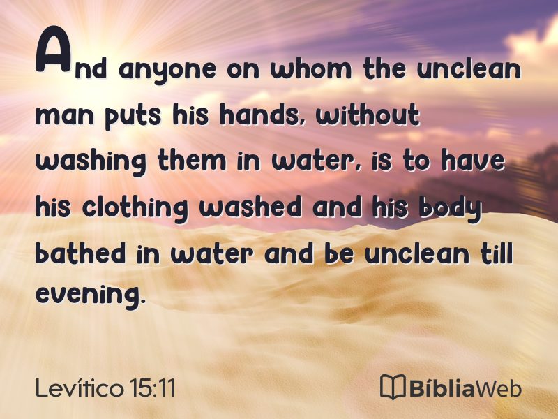 Levítico 15:11 em imagem para compartilhar