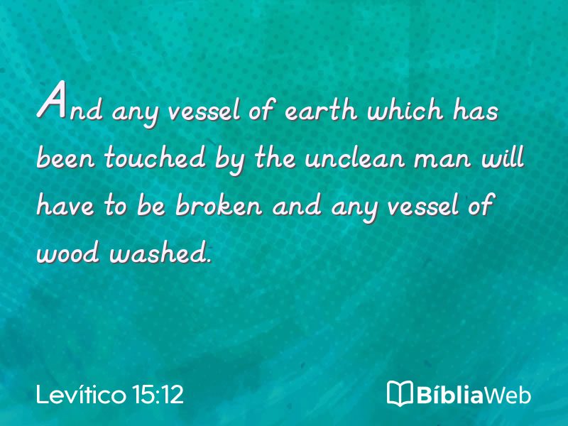 Levítico 15:12 em imagem para compartilhar