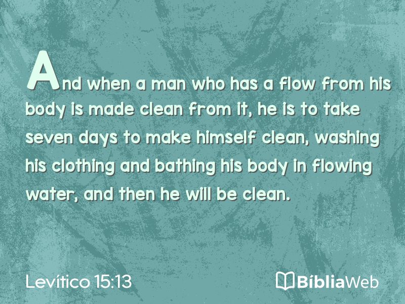 Levítico 15:13 em imagem para compartilhar