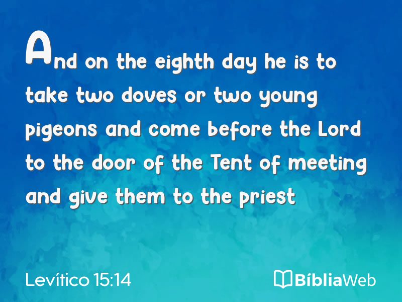 Levítico 15:14 em imagem para compartilhar