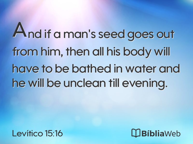 Levítico 15:16 em imagem para compartilhar