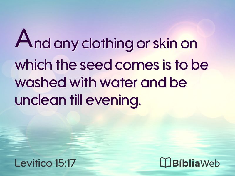Levítico 15:17 em imagem para compartilhar