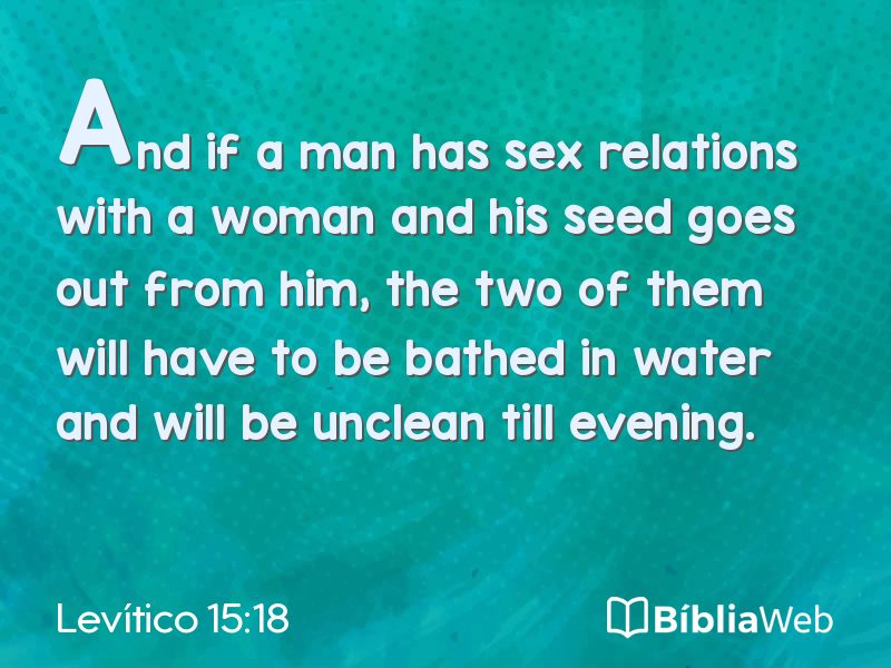 Levítico 15:18 em imagem para compartilhar
