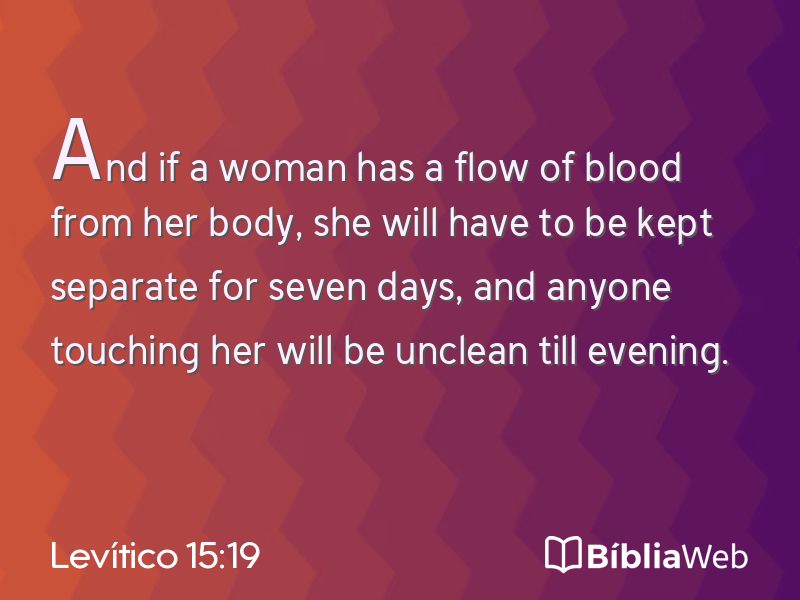 Levítico 15:19 em imagem para compartilhar