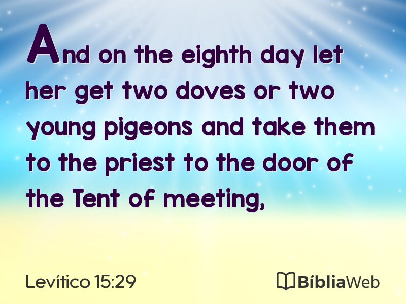 Levítico 15:29 em imagem para compartilhar