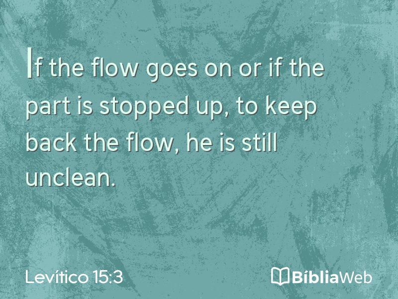 Levítico 15:3 em imagem para compartilhar