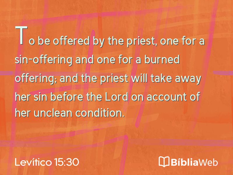Levítico 15:30 em imagem para compartilhar