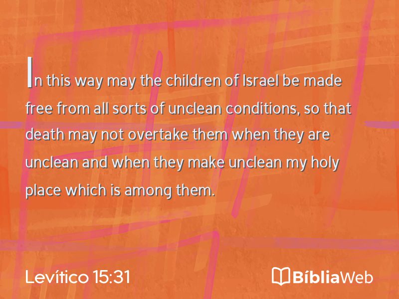 Levítico 15:31 em imagem para compartilhar