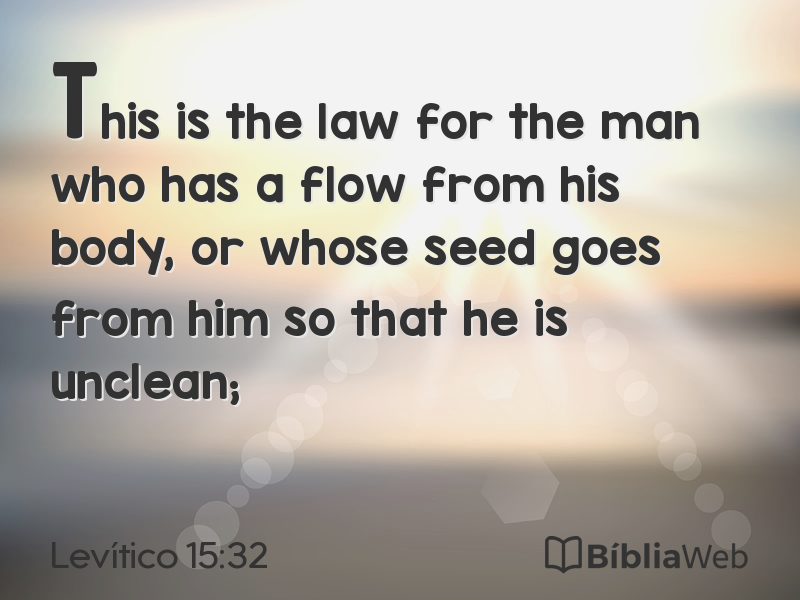 Levítico 15:32 em imagem para compartilhar