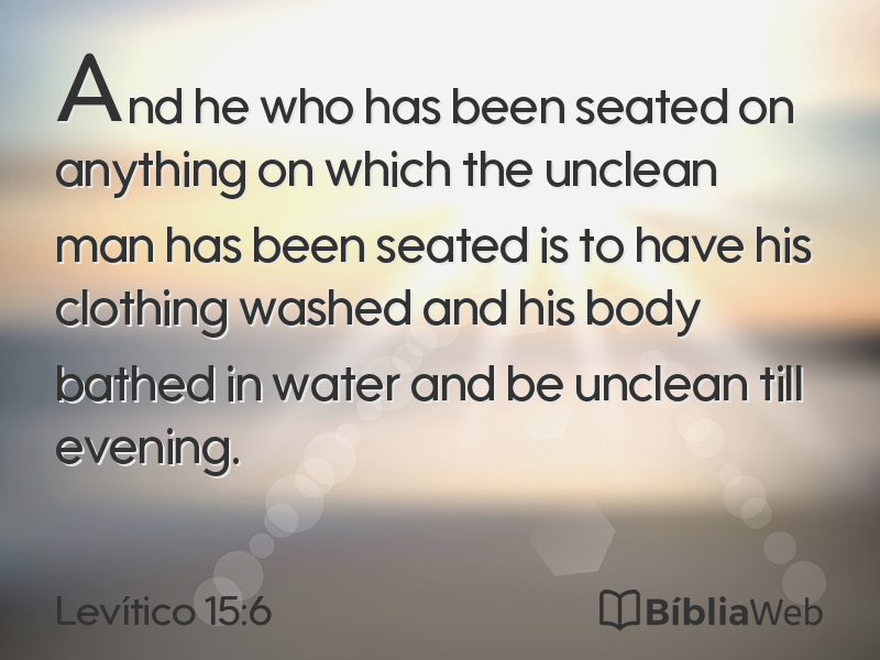 Levítico 15:6 em imagem para compartilhar
