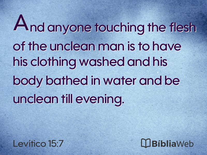 Levítico 15:7 em imagem para compartilhar
