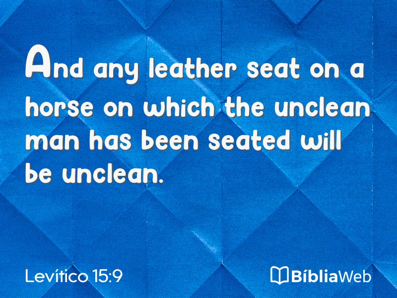 Levítico 15:9 em imagem para compartilhar