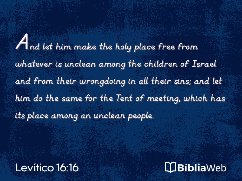 Levítico 16:16 em imagem para compartilhar