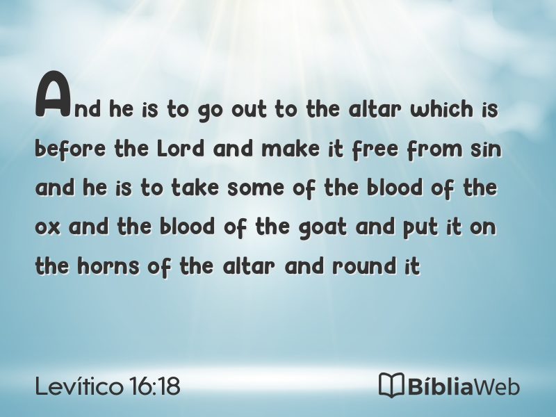 Levítico 16:18 em imagem para compartilhar