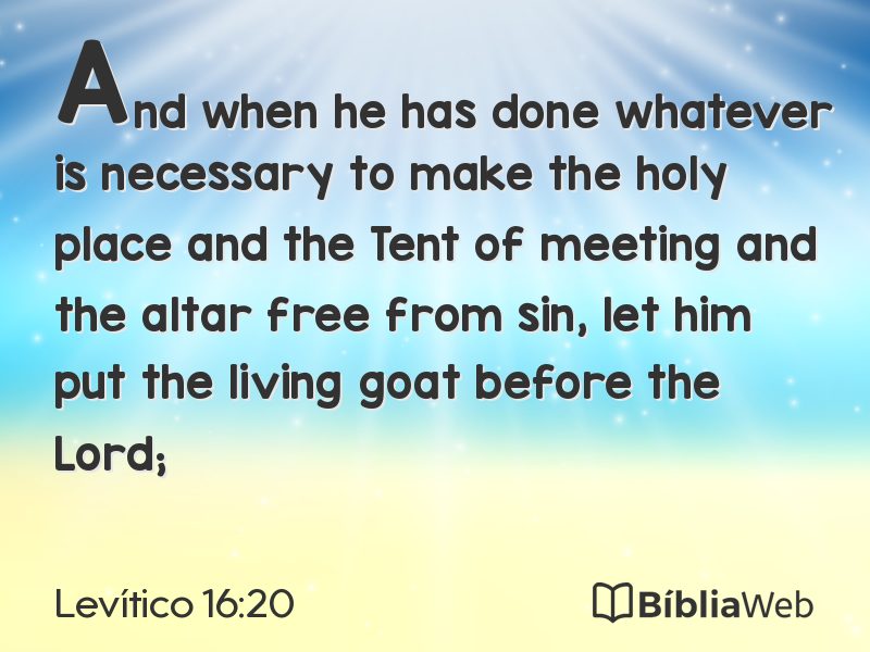 Levítico 16:20 em imagem para compartilhar