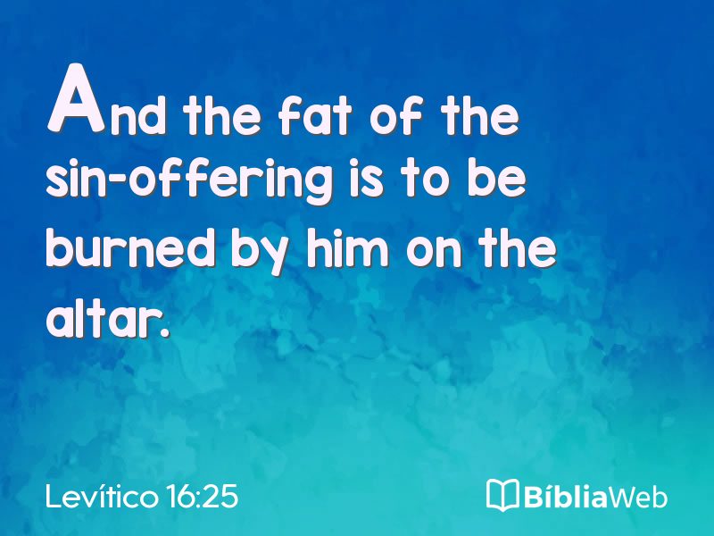 Levítico 16:25 em imagem para compartilhar