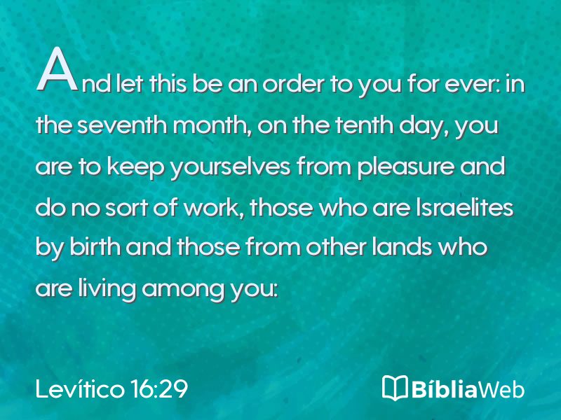 Levítico 16:29 em imagem para compartilhar