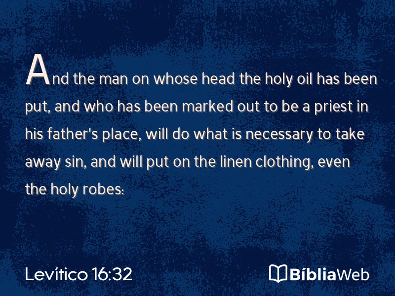 Levítico 16:32 em imagem para compartilhar