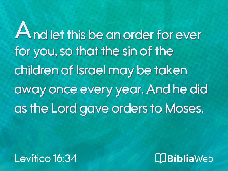 Levítico 16:34 em imagem para compartilhar