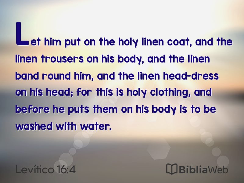 Levítico 16:4 em imagem para compartilhar