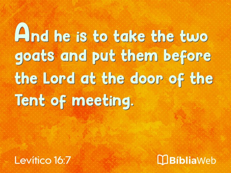 Levítico 16:7 em imagem para compartilhar