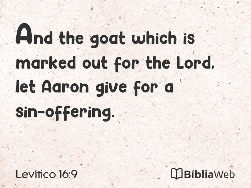 Levítico 16:9 em imagem para compartilhar