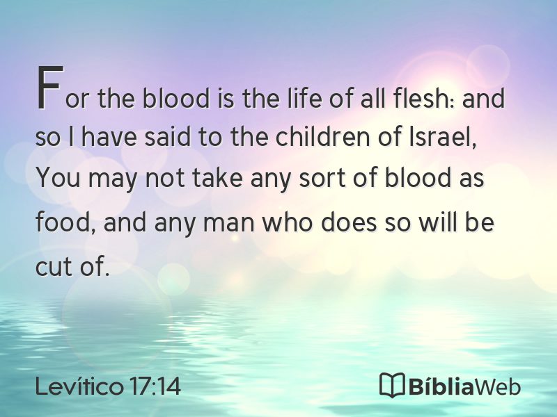 Levítico 17:14 em imagem para compartilhar